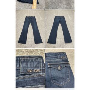 Buckle Big Star womens bootcut jeans sz 27R low rise dark wash USA made Y2K